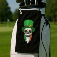 Irish Bearded Skull Golf Towel thumb 2