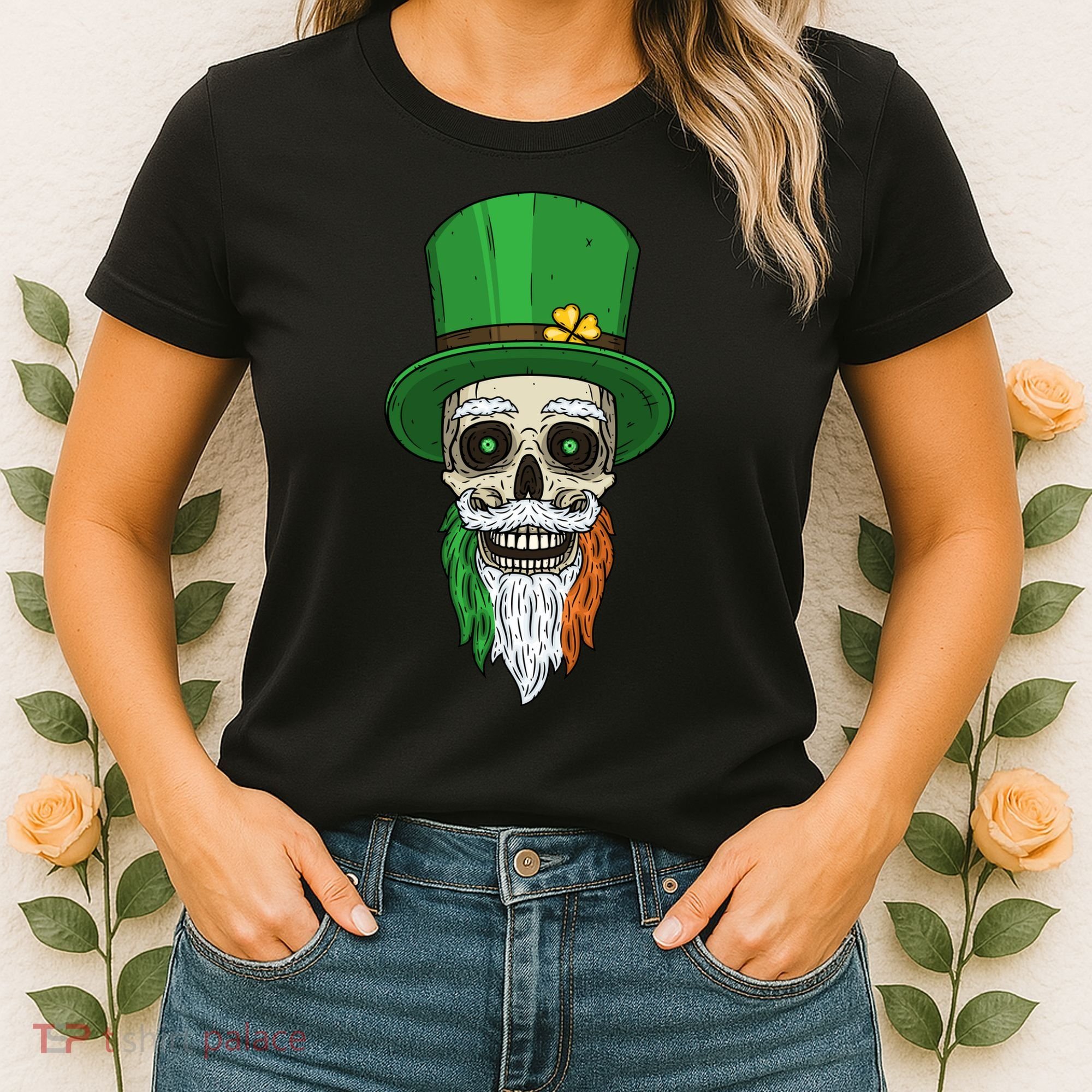 Irish Bearded Skull Women's T-Shirt
