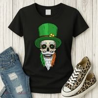 Irish Bearded Skull Women's T-Shirt thumb 3