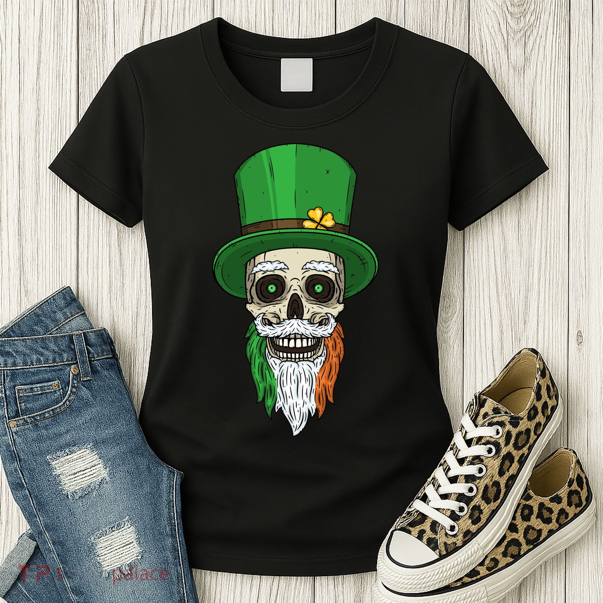 Irish Bearded Skull Women's T-Shirt