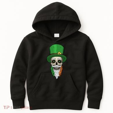 Irish Bearded Skull Kids Hoodie