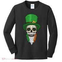 Irish Bearded Skull Kids Long Sleeve Shirt thumb 0