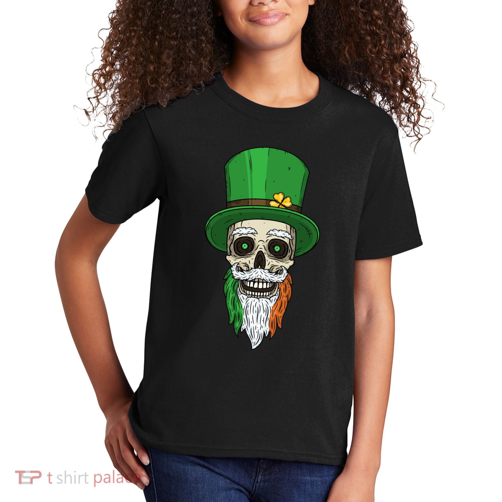 Irish Bearded Skull Kids T-Shirt