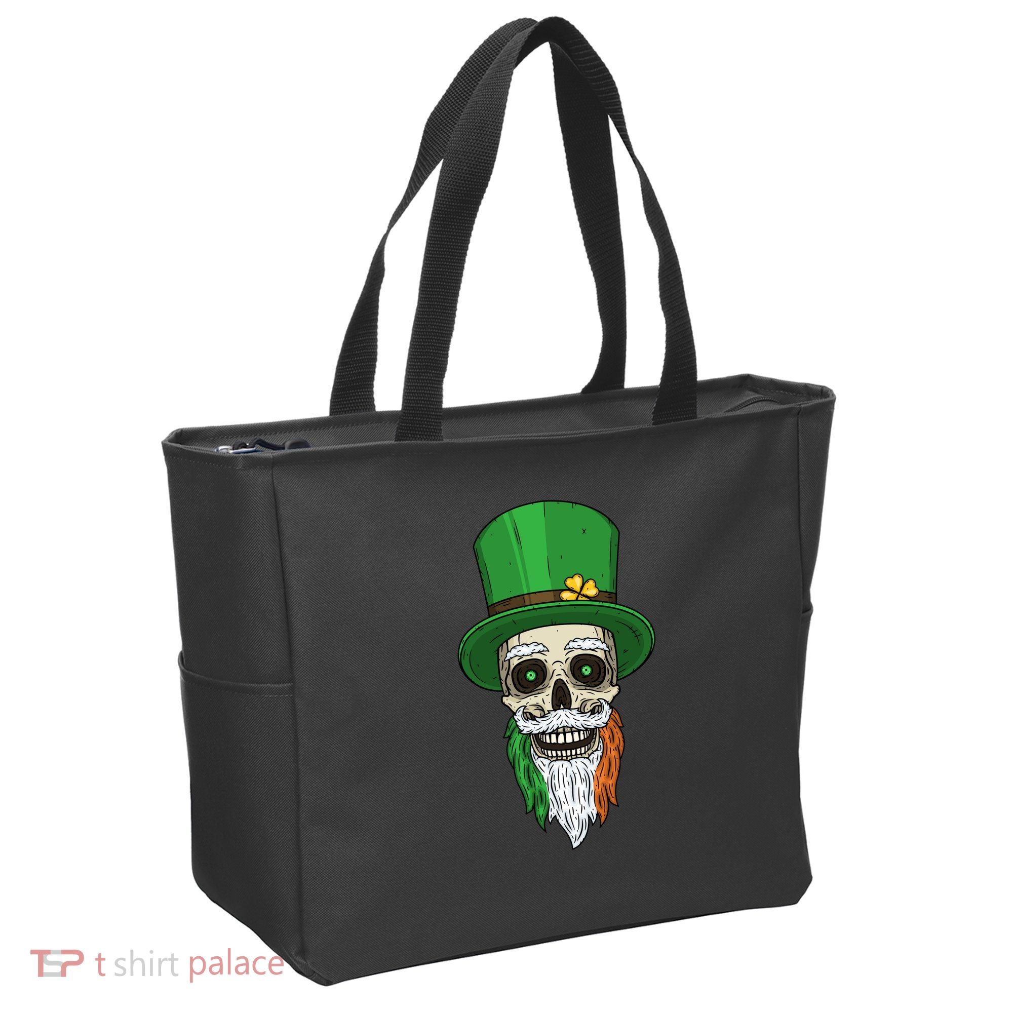 Irish Bearded Skull Tote Bag
