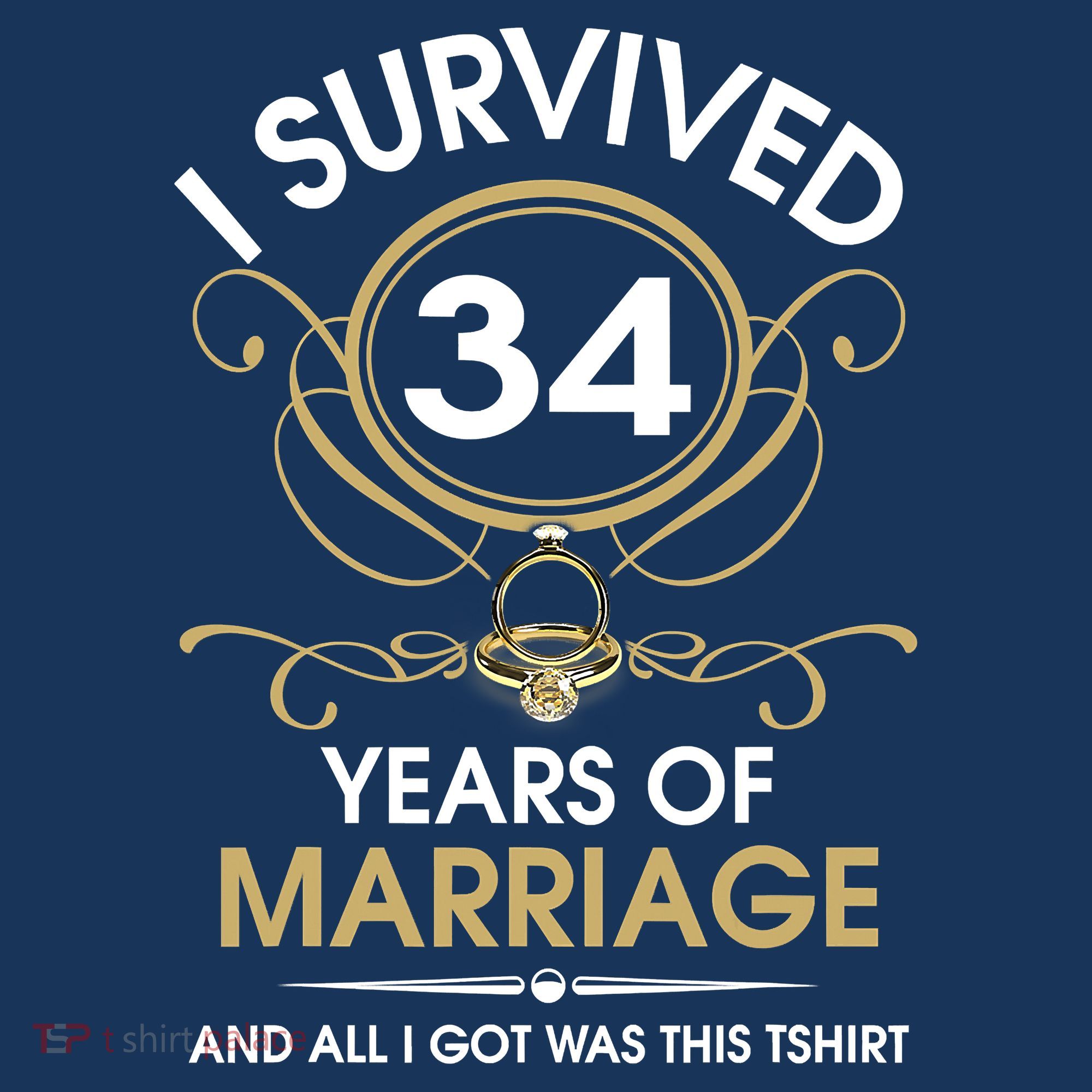 I Survived 34 Years Of Marriage 34th Wedding Anniversary Hat
