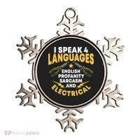 I Speak 4 Languages Electrician Electrical Technician Repair Ornament thumb 0