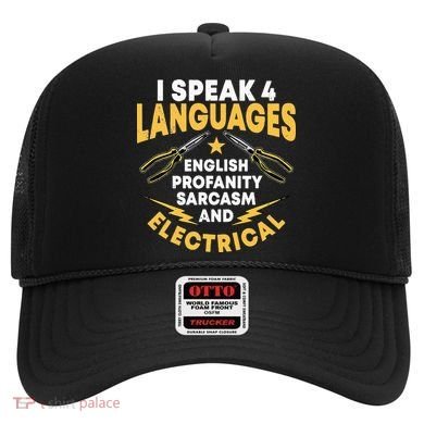 I Speak 4 Languages Electrician Electrical Technician Repair Hat