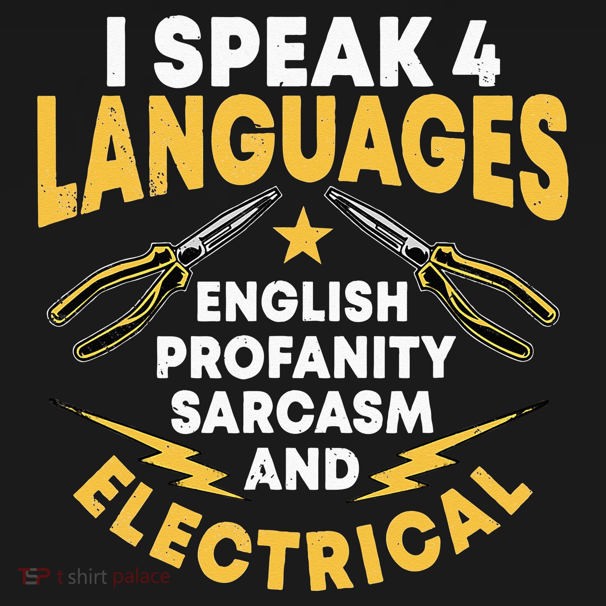I Speak 4 Languages Electrician Electrical Technician Repair Women's Long Sleeve Shirt