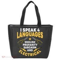 I Speak 4 Languages Electrician Electrical Technician Repair Tote Bag thumb 0