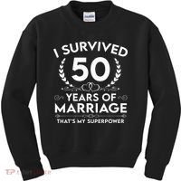 I Survived 50 Years Of Marriage Kids Sweatshirt thumb 0