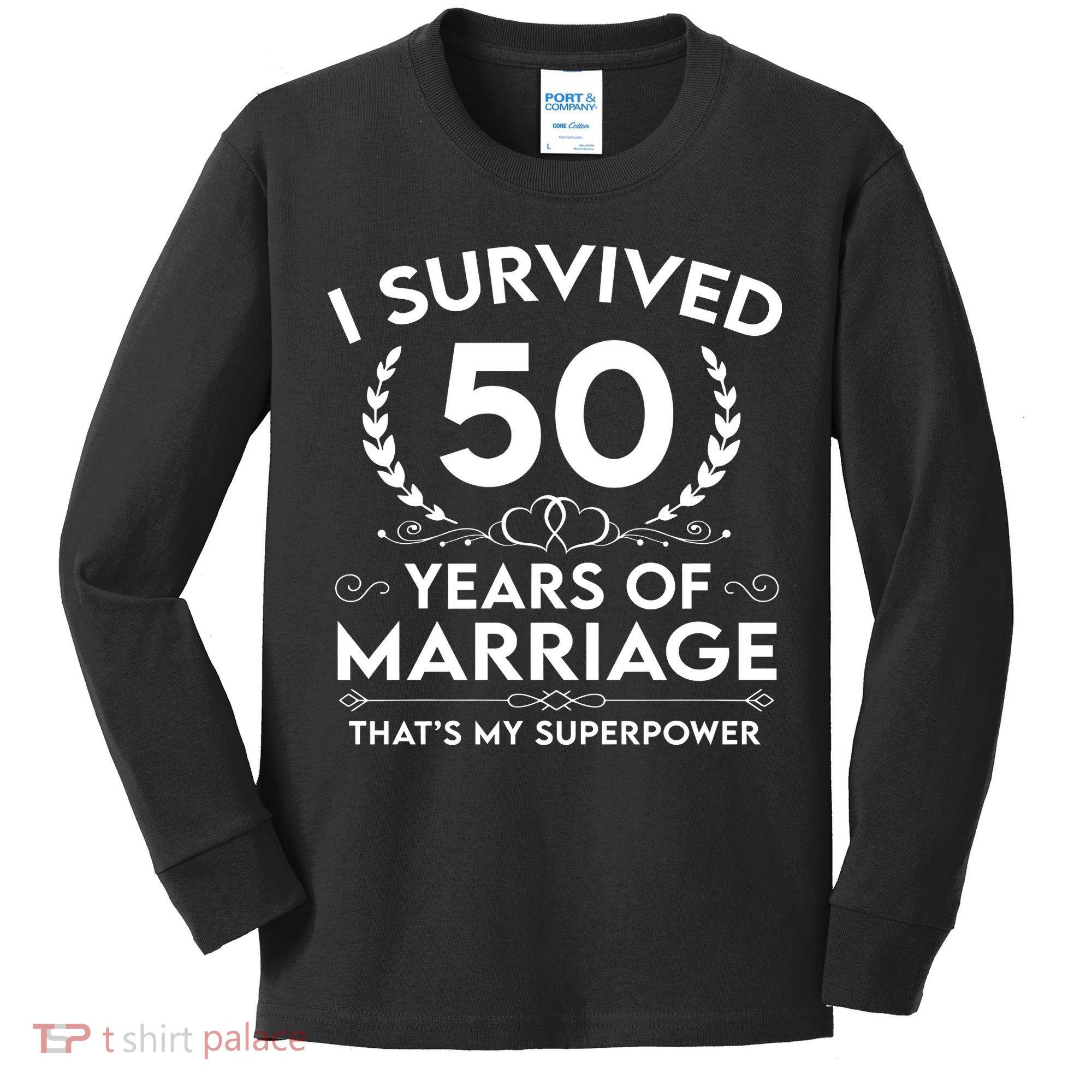 I Survived 50 Years Of Marriage Kids Long Sleeve Shirt