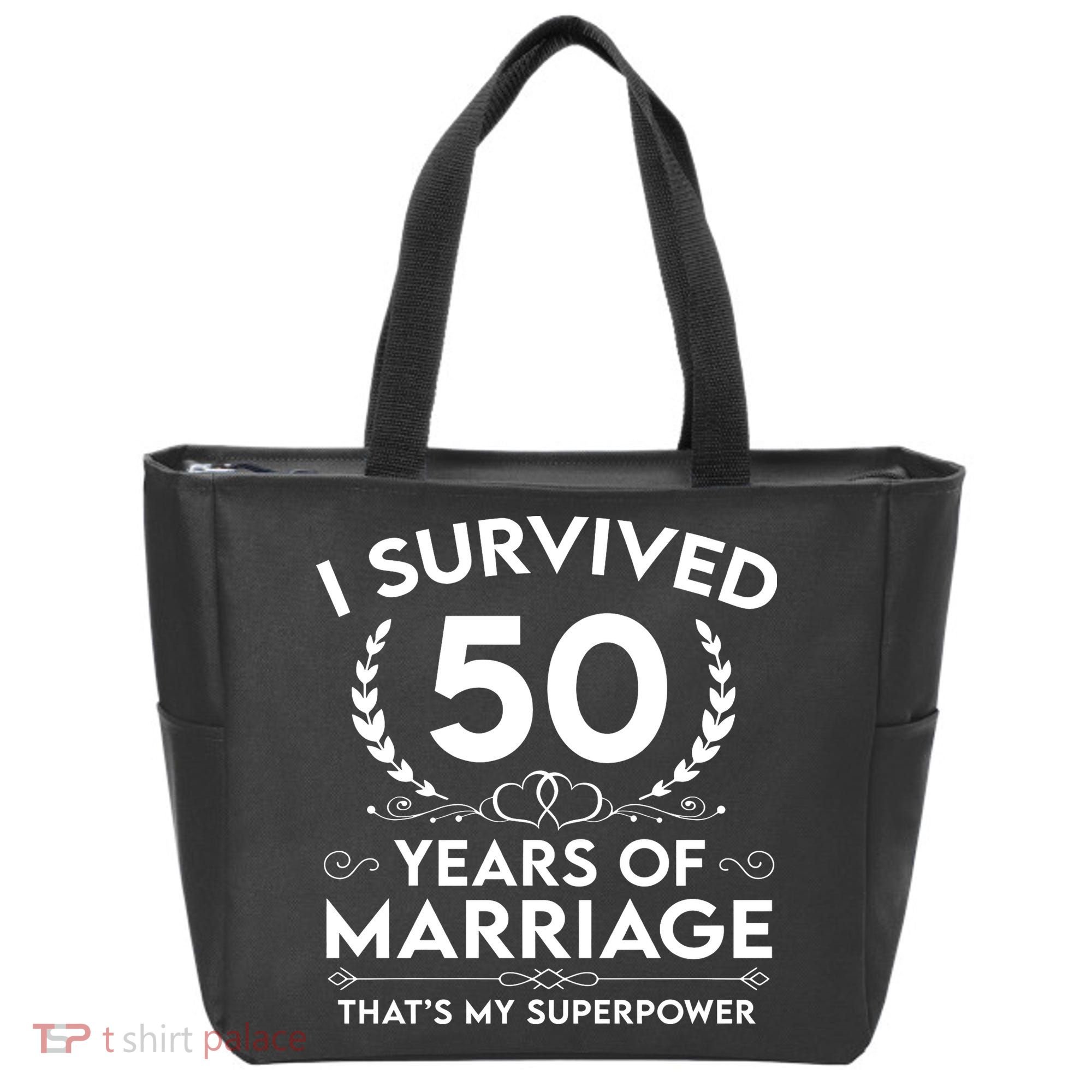 I Survived 50 Years Of Marriage Tote Bag