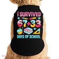 I Survived 67 33 Days Of School 100 Day 6-7 Meme Doggie Tank thumb 0
