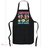 I Survived 67 33 Days Of School 100 Day 6-7 Meme Apron thumb 0