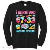 I Survived 67 33 Days Of School 100 Day 6-7 Meme Sweatshirt thumb 0