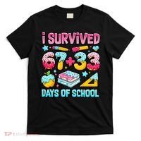 I Survived 67 33 Days Of School 100 Day 6-7 Meme T-Shirt thumb 0