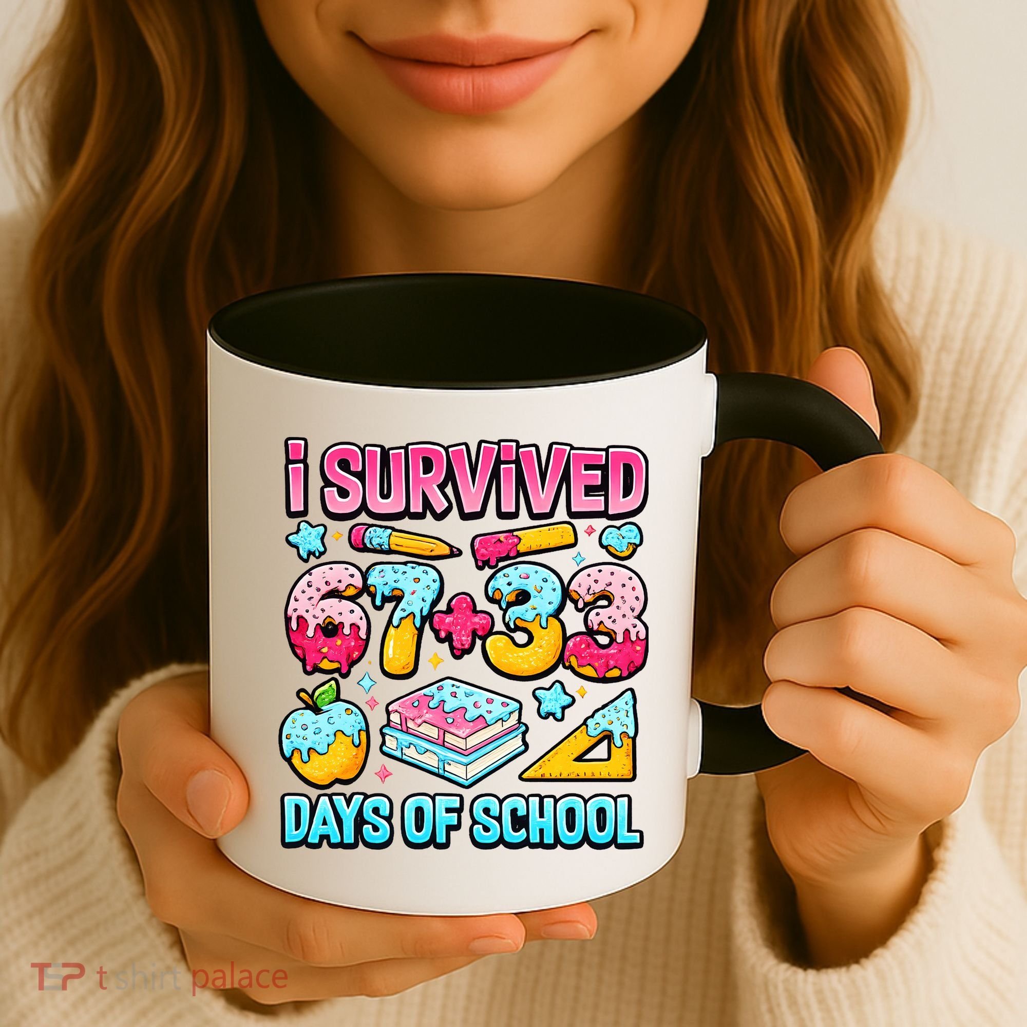 I Survived 67 33 Days Of School 100 Day 6-7 Meme Coffee Mug