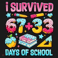 I Survived 67 33 Days Of School 100 Day 6-7 Meme Mousepad thumb 1