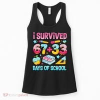 I Survived 67 33 Days Of School 100 Day 6-7 Meme Women's Tank Top thumb 0