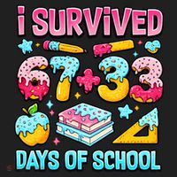 I Survived 67 33 Days Of School 100 Day 6-7 Meme Golf Towel thumb 3