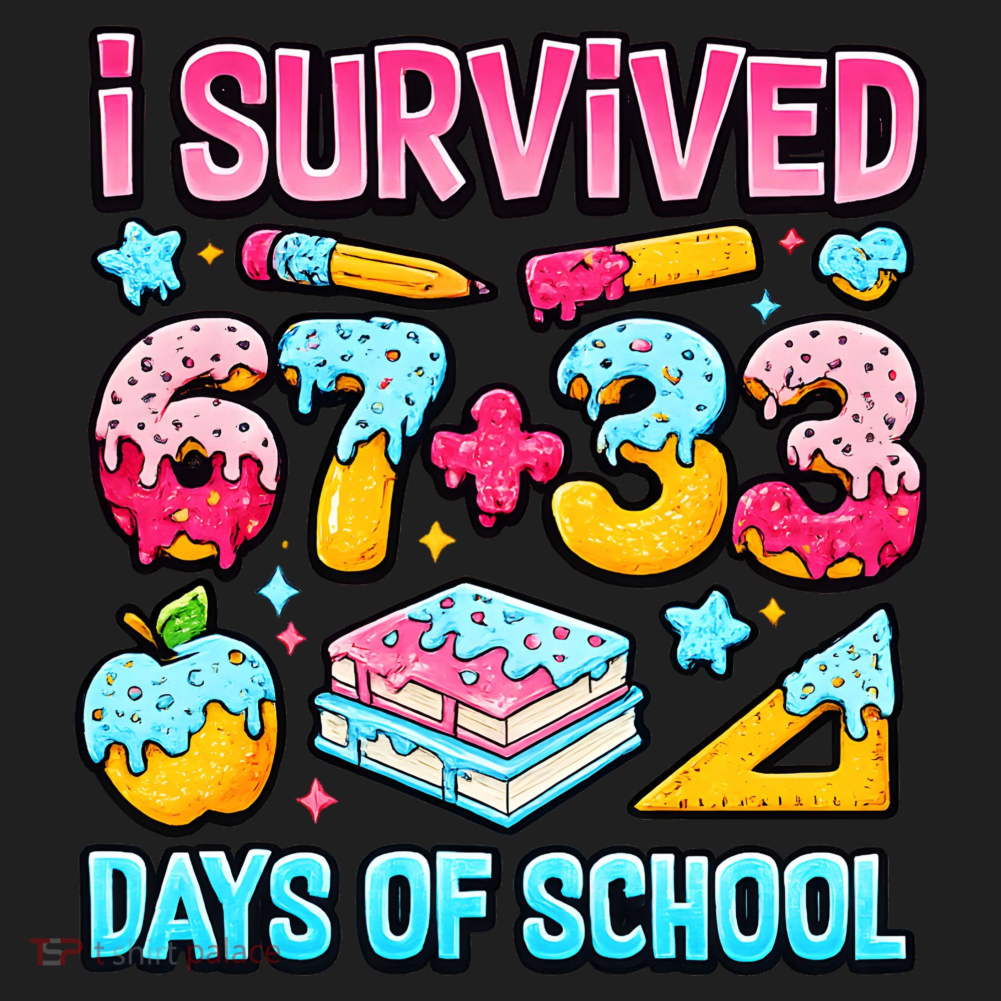 I Survived 67 33 Days Of School 100 Day 6-7 Meme Golf Towel