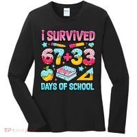 I Survived 67 33 Days Of School 100 Day 6-7 Meme Women's Long Sleeve Shirt thumb 0