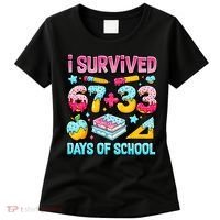 I Survived 67 33 Days Of School 100 Day 6-7 Meme Women's T-Shirt thumb 0