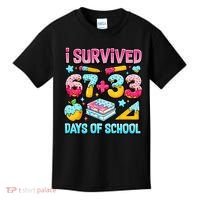 I Survived 67 33 Days Of School 100 Day 6-7 Meme Kids T-Shirt thumb 0
