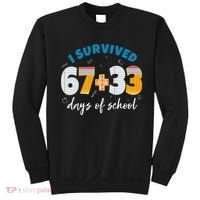 I Survived 67 33 Days Of School For Teacher Students 100th Day Sweatshirt thumb 0
