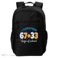 I Survived 67 33 Days Of School For Teacher Students 100th Day Backpack thumb 0