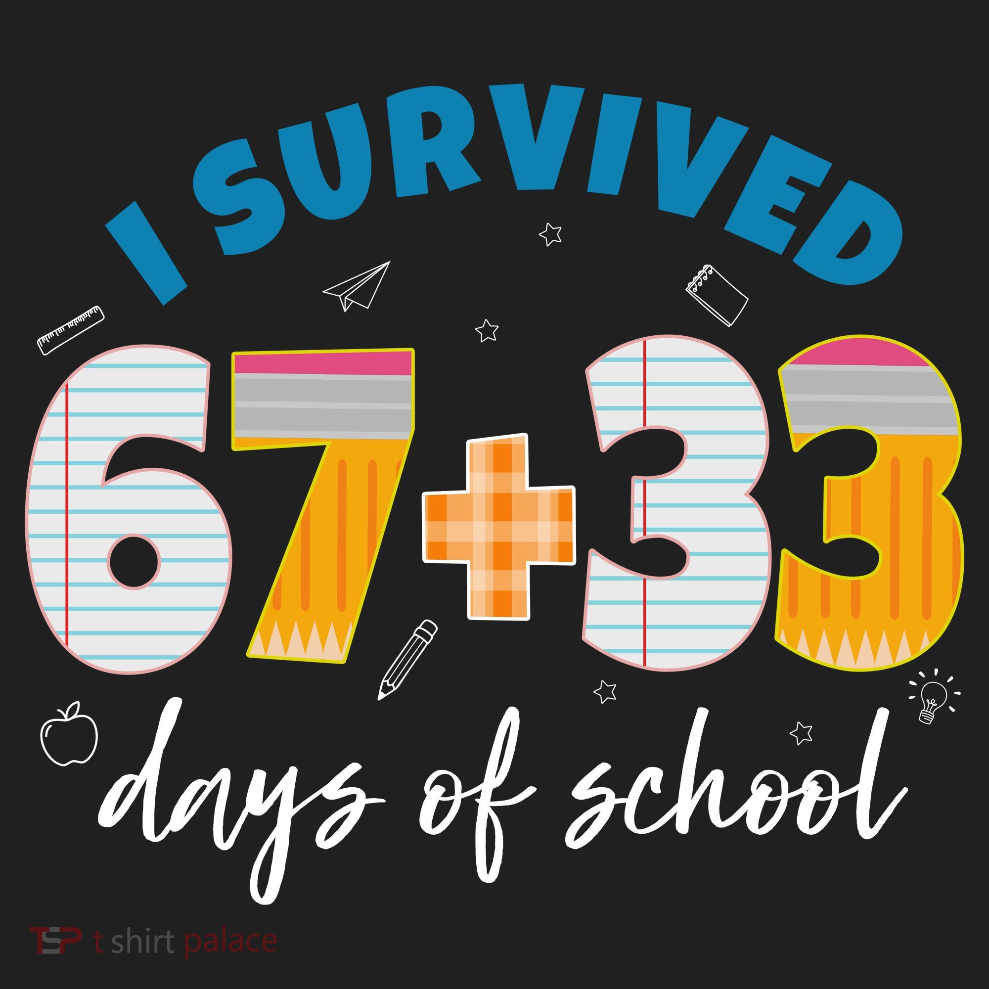 I Survived 67 33 Days Of School For Teacher Students 100th Day Beanie