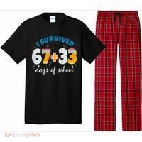 I Survived 67 33 Days Of School For Teacher Students 100th Day Pajama Set thumb 0