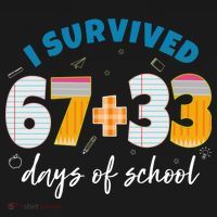 I Survived 67 33 Days Of School For Teacher Students 100th Day Women's Hoodie thumb 2