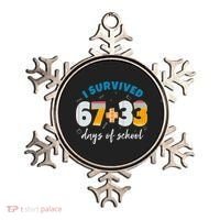 I Survived 67 33 Days Of School For Teacher Students 100th Day Ornament thumb 0