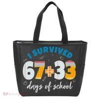 I Survived 67 33 Days Of School For Teacher Students 100th Day Tote Bag thumb 0