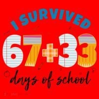 I Survived 67 33 Days Of School For Teacher Students 100th Day Santa Hat thumb 1