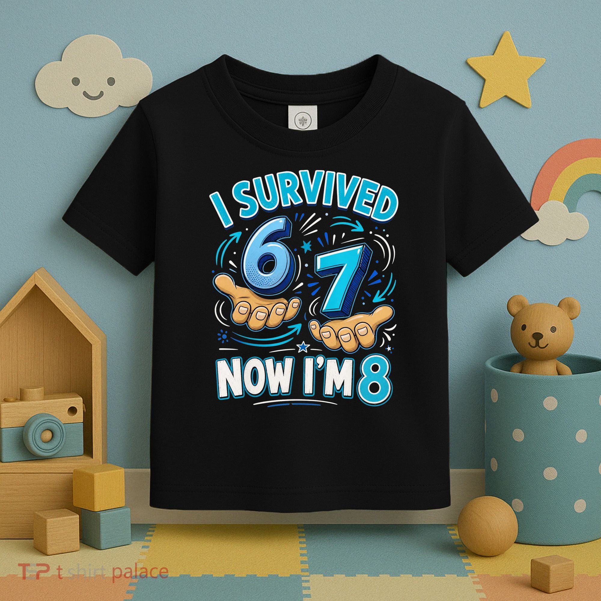 I Survived 6 7 Now I'm 8 8th Birthday 67 Meme Toddler T-Shirt