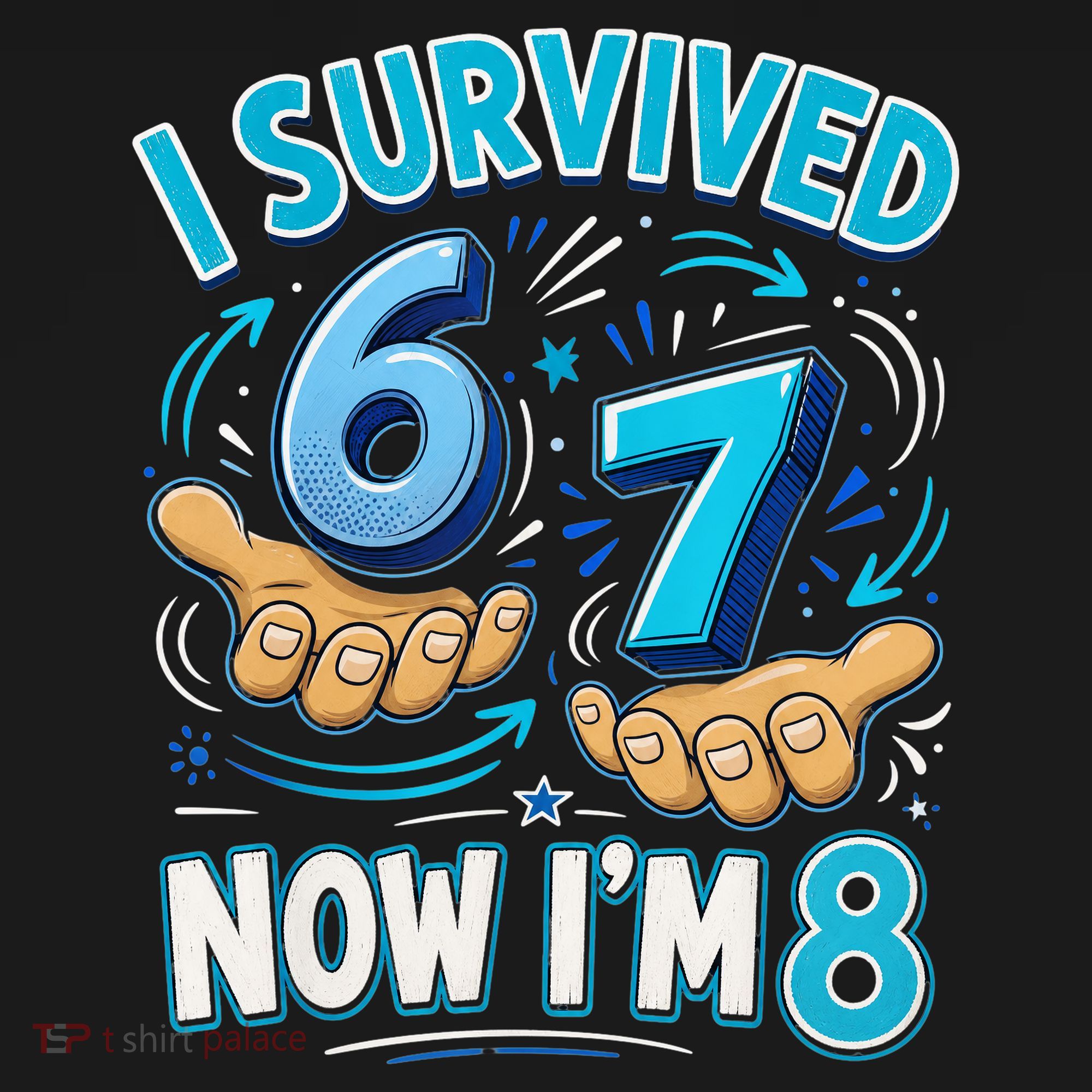 I Survived 6 7 Now I'm 8 8th Birthday 67 Meme Kids Hoodie