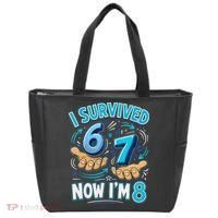 I Survived 6 7 Now I'm 8 8th Birthday 67 Meme Tote Bag thumb 0