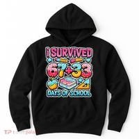 I Survived 67 33 Days Of School 100 Days Of School 6-7 Meme Hoodie thumb 0