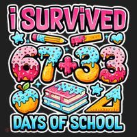 I Survived 67 33 Days Of School 100 Days Of School 6-7 Meme Beanie thumb 2