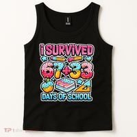 I Survived 67 33 Days Of School 100 Days Of School 6-7 Meme Tank Top thumb 2