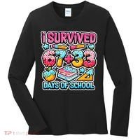 I Survived 67 33 Days Of School 100 Days Of School 6-7 Meme Women's Long Sleeve Shirt thumb 0