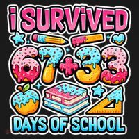 I Survived 67 33 Days Of School 100 Days Of School 6-7 Meme Women's T-Shirt thumb 6