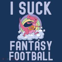 I SUCK AT FANTASY FOOTBALL TREX RAINBOW LOSER Coaster thumb 2