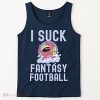 I SUCK AT FANTASY FOOTBALL TREX RAINBOW LOSER Tank Top thumb 2