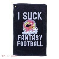 I SUCK AT FANTASY FOOTBALL TREX RAINBOW LOSER Golf Towel thumb 0