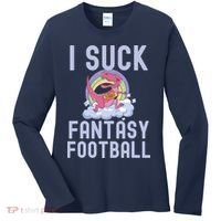 I SUCK AT FANTASY FOOTBALL TREX RAINBOW LOSER Women's Long Sleeve Shirt thumb 0