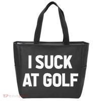 I Suck At Golf Sarcastic Loser Golfers Friend Funny Golfing Tote Bag thumb 0