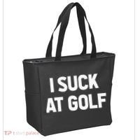 I Suck At Golf Sarcastic Loser Golfers Friend Funny Golfing Tote Bag thumb 2
